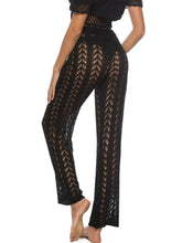 Load image into Gallery viewer, Cutout Drawstring High Waist Swim Pants
