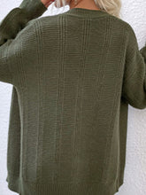 Load image into Gallery viewer, Cable-Knit Button Down Ribbed Trim Cardigan
