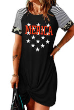Load image into Gallery viewer, Mixed Print Raglan Sleeve Twisted Dress
