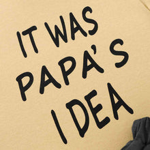 Load image into Gallery viewer, Kids IT WAS PAPA&#39;S IDEA Graphic Tee and Shorts Set
