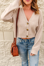 Load image into Gallery viewer, Button Down V-Neck Cropped Cardigan
