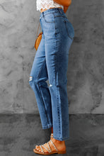 Load image into Gallery viewer, High Waist Distressed Straight Leg Jeans
