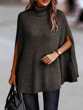 Load image into Gallery viewer, Turtleneck Dolman Sleeve Poncho
