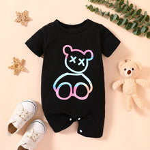 Load image into Gallery viewer, Baby Bear Graphic Short Sleeve Romper
