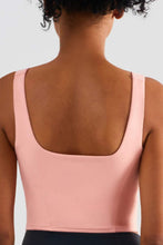 Load image into Gallery viewer, Square Neck Cropped Sports Tank
