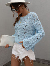 Load image into Gallery viewer, Openwork Dropped Shoulder Knit Top
