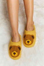 Load image into Gallery viewer, Melody Teddy Bear Print Plush Slide Slippers
