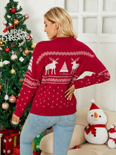Load image into Gallery viewer, Reindeer Round Neck Sweater
