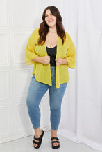 Load image into Gallery viewer, Melody Just Breathe Full Size Chiffon Kimono in Yellow

