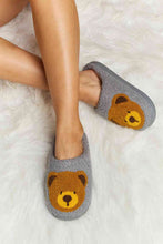 Load image into Gallery viewer, Melody Teddy Bear Print Plush Slide Slippers
