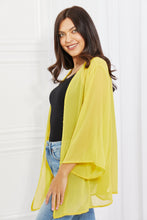 Load image into Gallery viewer, Melody Just Breathe Full Size Chiffon Kimono in Yellow
