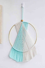 Load image into Gallery viewer, Contrast Fringe Round Macrame Wall Hanging
