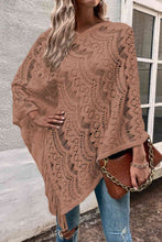 Load image into Gallery viewer, Openwork Fringe Detail Poncho
