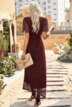Load image into Gallery viewer, Surplice Neck High Slit Glitter Maxi Dress
