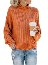 Load image into Gallery viewer, Turtleneck Dropped Shoulder Sweater
