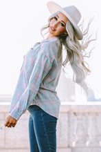 Load image into Gallery viewer, Plaid Button-Up Dropped Shoulder Shirt
