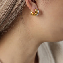 Load image into Gallery viewer, 18K Gold-Plated C-Hoop Earrings
