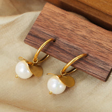 Load image into Gallery viewer, 18K Gold-Plated Bead Dangle Earrings
