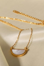 Load image into Gallery viewer, Stainless Steel Semi Circle Pendant Necklace
