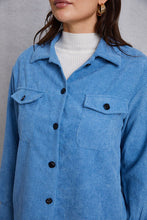 Load image into Gallery viewer, Pocketed Button Up Dropped Shoulder Jacket
