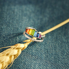 Load image into Gallery viewer, Zircon 925 Sterling Silver Double-Layered Ring
