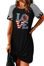 Load image into Gallery viewer, Mixed Print Graphic Twisted Dress
