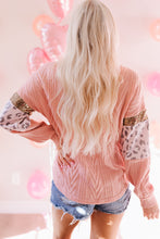 Load image into Gallery viewer, Leopard Sequined Drop Shoulder Knit Top
