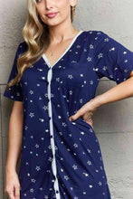 Load image into Gallery viewer, MOON NITE Quilted Quivers Button Down Sleepwear Dress
