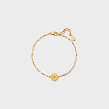 Load image into Gallery viewer, Sunflower Shape 18K Gold-Plated Bead Bracelet
