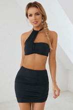 Load image into Gallery viewer, Halter Neck Cropped Top and Skirt Set
