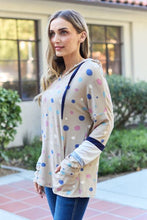 Load image into Gallery viewer, Celeste Design Full Size Polka Dot Drawstring Hoodie
