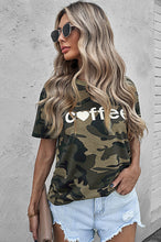 Load image into Gallery viewer, Coffee Graphic Camo Tee

