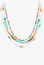 Load image into Gallery viewer, 5-Pack Wholesale Multicolored Bead Necklace Three-Piece Set
