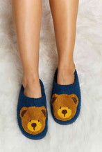 Load image into Gallery viewer, Melody Teddy Bear Print Plush Slide Slippers
