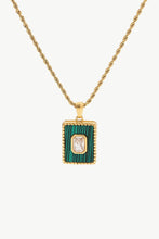 Load image into Gallery viewer, Square Pendant Twisted Chain Necklace
