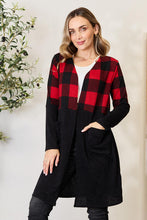 Load image into Gallery viewer, Heimish Full Size Plaid Open Front Cardigan
