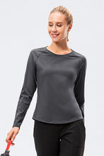 Load image into Gallery viewer, Raglan Sleeve Round Neck Athletic Top
