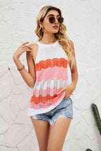 Load image into Gallery viewer, Color Block Round Neck Sleeveless Tunic Knit Top
