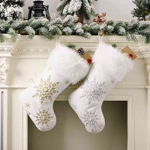 Load image into Gallery viewer, Snowflake Christmas Stocking
