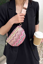 Load image into Gallery viewer, Adored Chevron Straw Sling Bag
