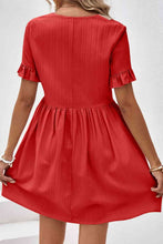 Load image into Gallery viewer, V-Neck Flounce Sleeve A-Line Dress
