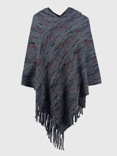 Load image into Gallery viewer, Fringe Hem Hooded Poncho
