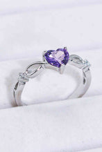 Load image into Gallery viewer, Crystal Heart 925 Sterling Silver Ring
