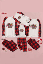 Load image into Gallery viewer, MERRY CHRISTMAS Y&#39;ALL Graphic Top and Plaid Pants Set
