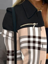Load image into Gallery viewer, Printed Button Up Zip Detail Shacket
