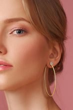 Load image into Gallery viewer, 925 Sterling Silver Moissanite Hoop Earrings
