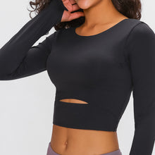 Load image into Gallery viewer, Long Sleeve Cropped Top With Sports Strap
