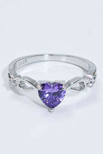 Load image into Gallery viewer, Crystal Heart 925 Sterling Silver Ring
