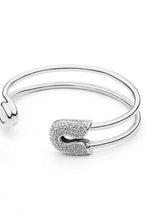 Load image into Gallery viewer, Rhinestone Double Hoop Bracelet

