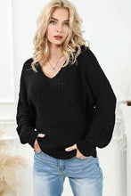 Load image into Gallery viewer, V-Neck Slit Knit Top
